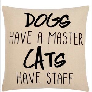 NWT Decorative Cushion Cover with fun saying!